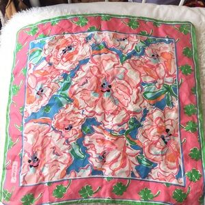 Floral lilly pulitzer silk scarf